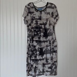 Simply Vera Gray Drop Waist Shift Dress